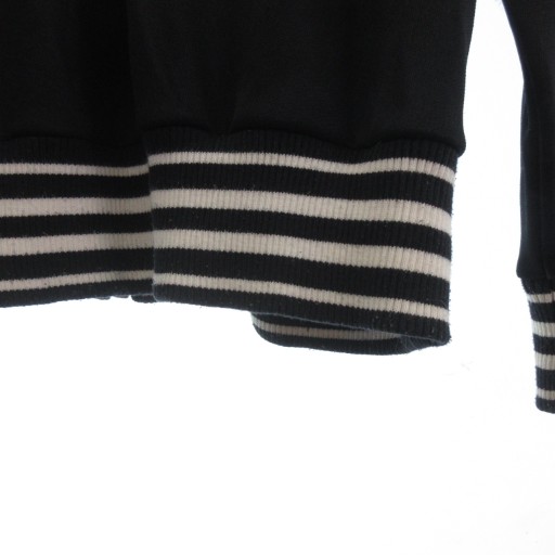 バーバリーブラックレーベル BURBERRY BLACK LABEL トラックジャケット ブルゾン ライン ジップアップ ロゴ刺繍 3 黒 ブラック メンズ