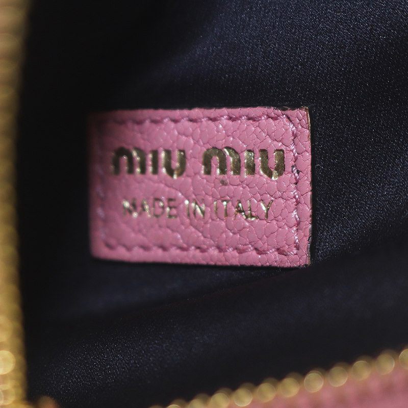 ミュウミュウ miumiu コインケース 小物入れ レザー ハート