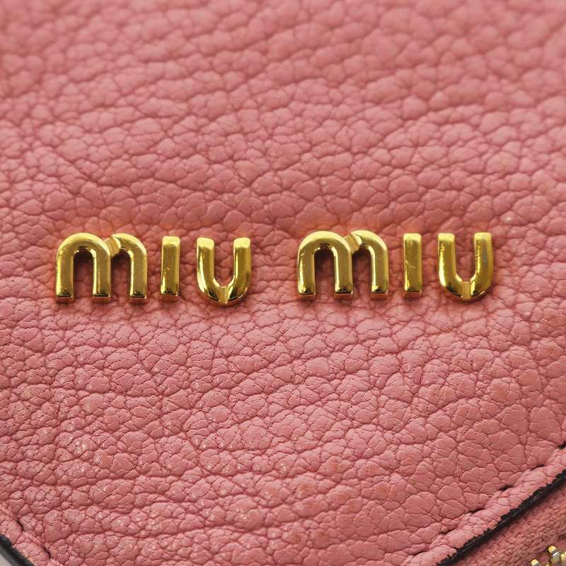 ミュウミュウ miumiu コインケース 小物入れ レザー ハート