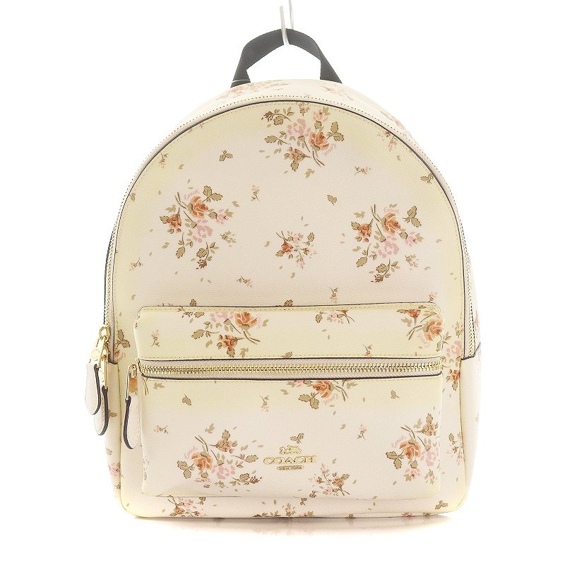 コーチ COACH リュックサック デイパック 花柄 チャーム マルチカラー 