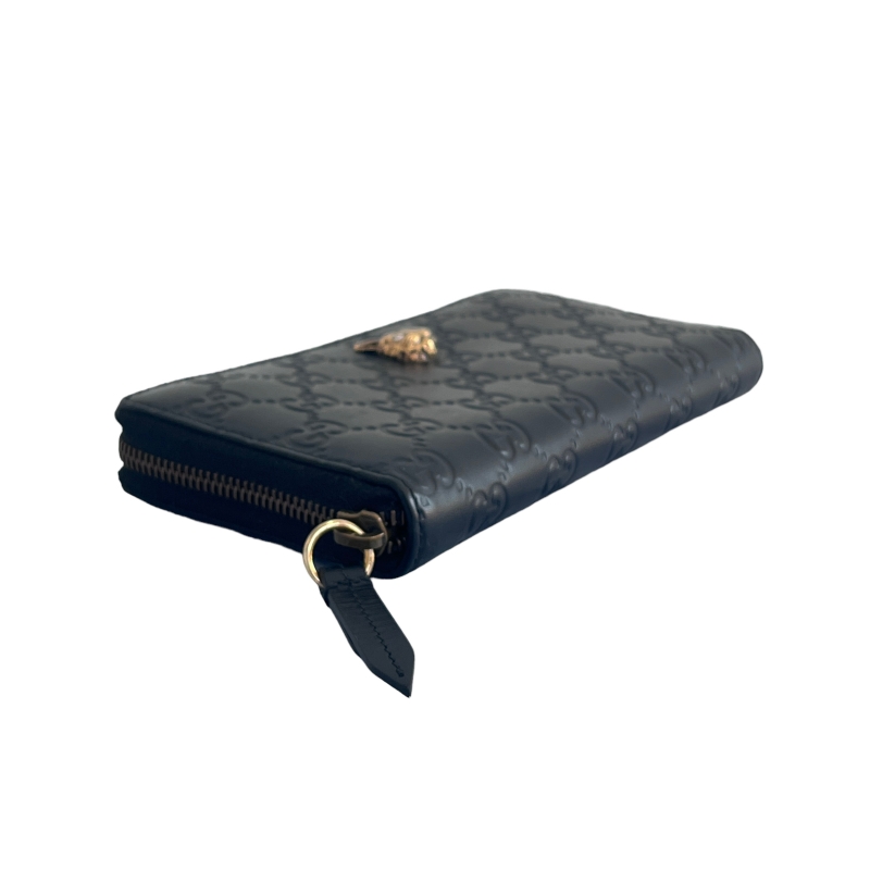 GUCCI シマラウンドファスナーキャットヘッド長財布 GUCCI シマラウンドファスナーキャットヘッド長財布