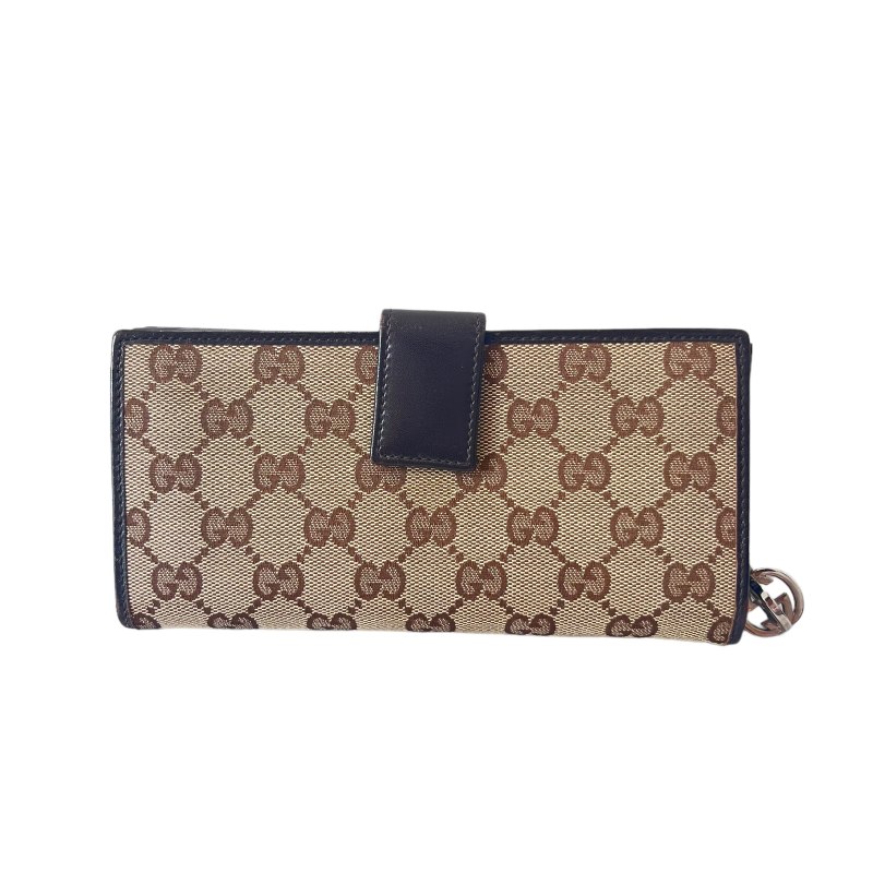 グッチ GUCCI GGキャンバス GG柄 インターロッキング チャーム付き 長 