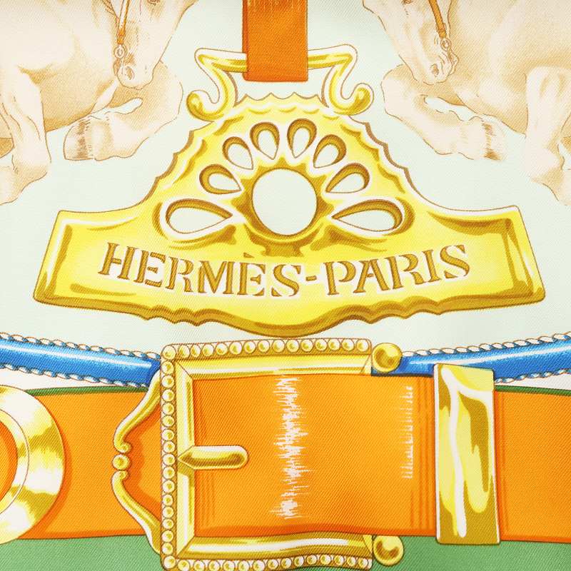 エルメス HERMES カレ90 CHEVAUX DE TRAIT 輓馬 スカーフ シルク 馬柄 
