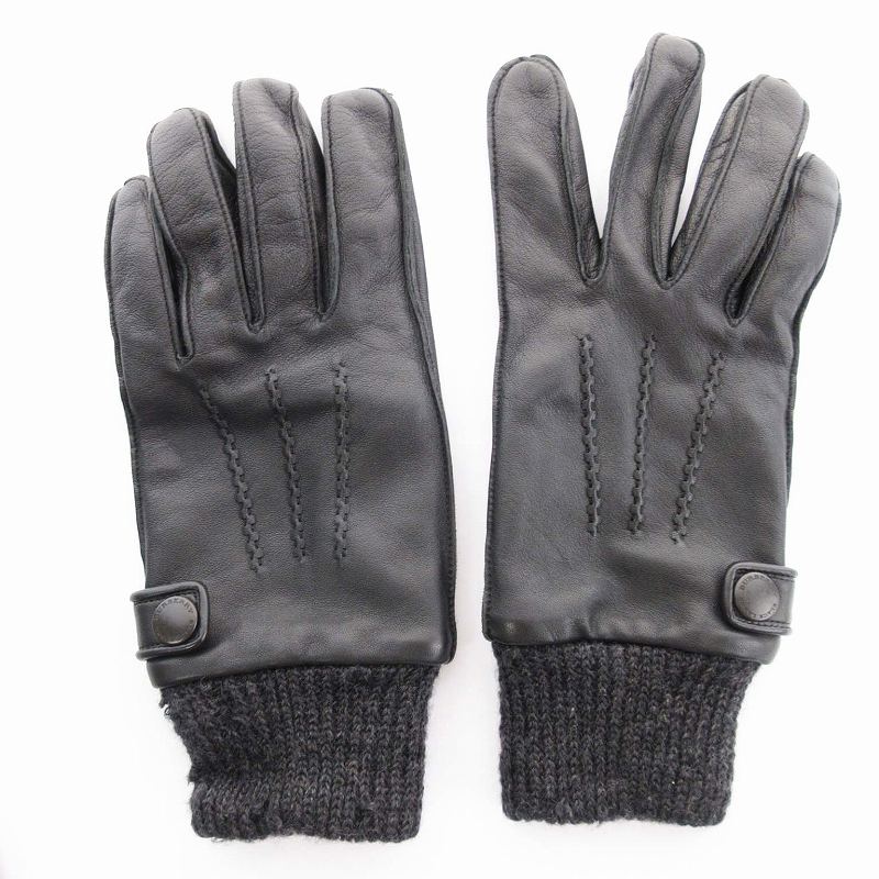 バーバリーブラックレーベル BURBERRY BLACK LABEL 手袋 レザー 25cm