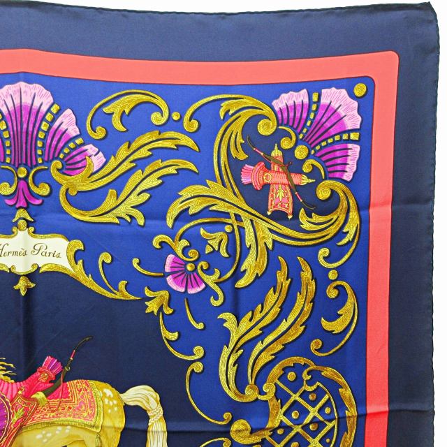 エルメス HERMES カレ90 シルク スカーフ Cheval Jurc トルコの