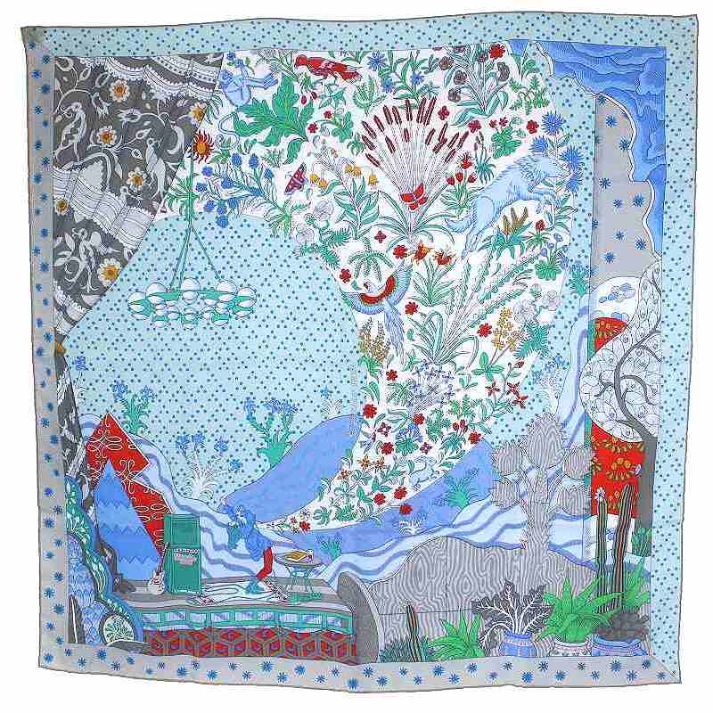 エルメス HERMES スカーフ カレ90 le premier chant 始まりの歌 シルク  