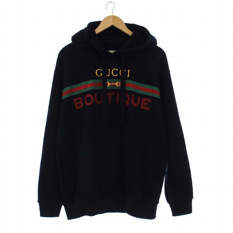 グッチ GUCCI BOUTIQUEロゴ シェリーライン プルオーバーパーカー 