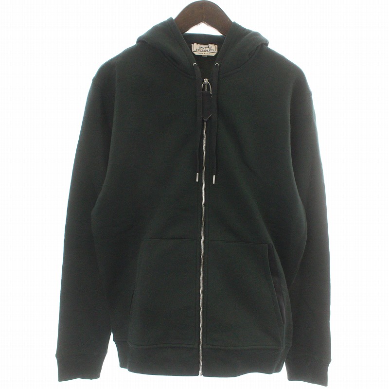 美品 エルメス HERMES パーカー フーディー ジップアップ サイドライン  