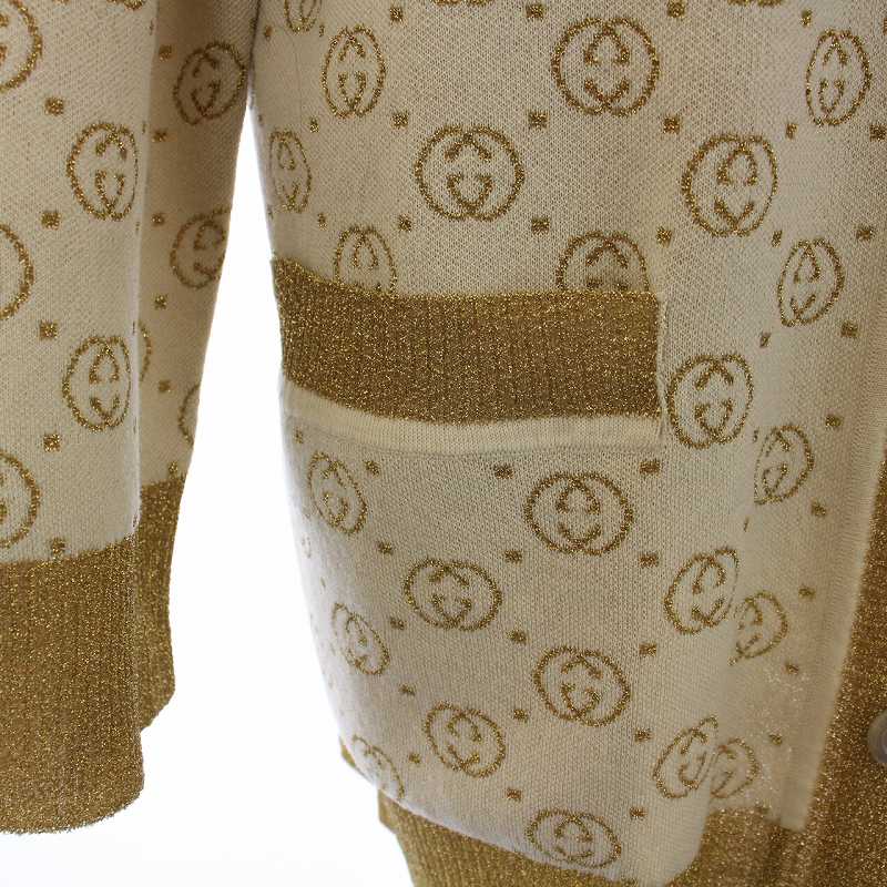 グッチ GUCCI インターロッキングG ニットカーディガン 長袖 Vネック