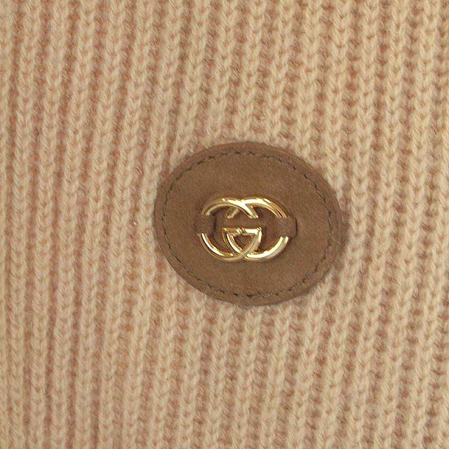グッチ GUCCI GGエンブレム カーディガン ニット 長袖 スエード やぎ革