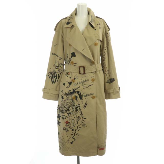 バーバリー BURBERRY England 落書き トレンチコート スプリングコート  
