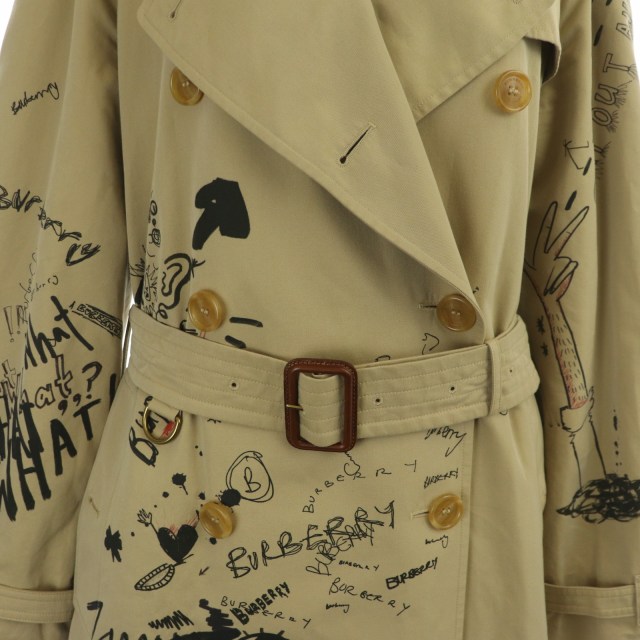 バーバリー BURBERRY England 落書き トレンチコート スプリングコート 