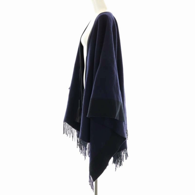 Erme ウールポンチョコート ウールカシミヤリバー ポンチョ