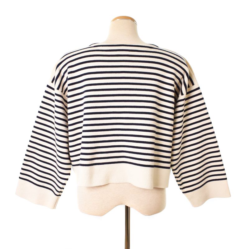 セリーヌ CELINE エンブロイダリー マリニエール コットン ニット プル  