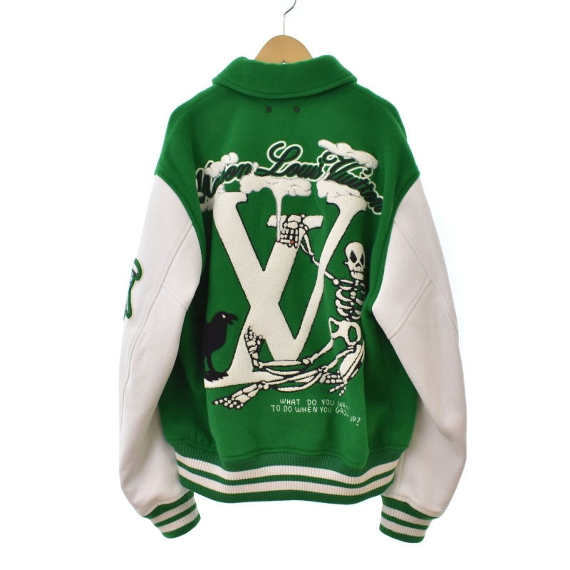 ルイヴィトン LOUIS VUITTON 21AW レザーエンブロイダリー バーシティ  