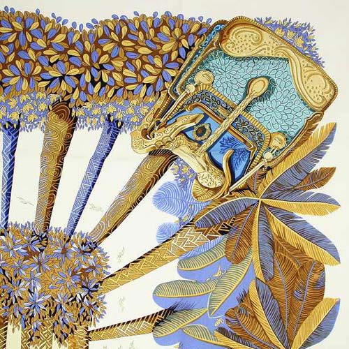 エルメス HERMES 光と影 OMBRES ET LUMIERES カレ90 シルク スカーフ