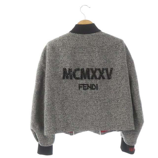 フェンディ FENDI バックビジューロゴ パターンジャケット ブルゾン 