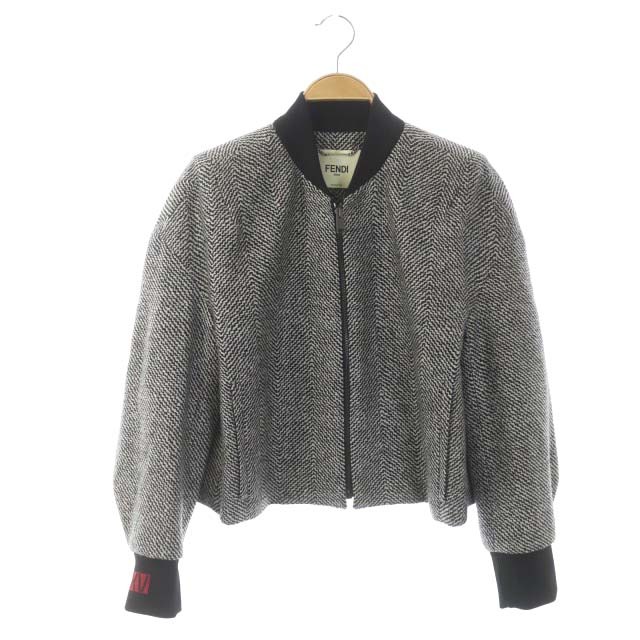 フェンディ FENDI バックビジューロゴ パターンジャケット ブルゾン 