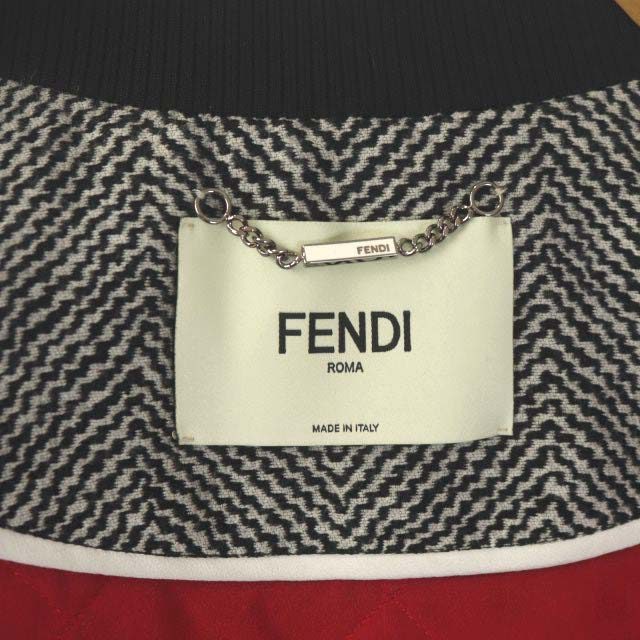 フェンディ FENDI バックビジューロゴ パターンジャケット ブルゾン 