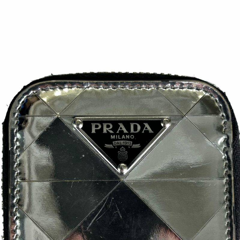 プラダ PRADA ブラッシュドレザーポーチ ショルダーバッグ