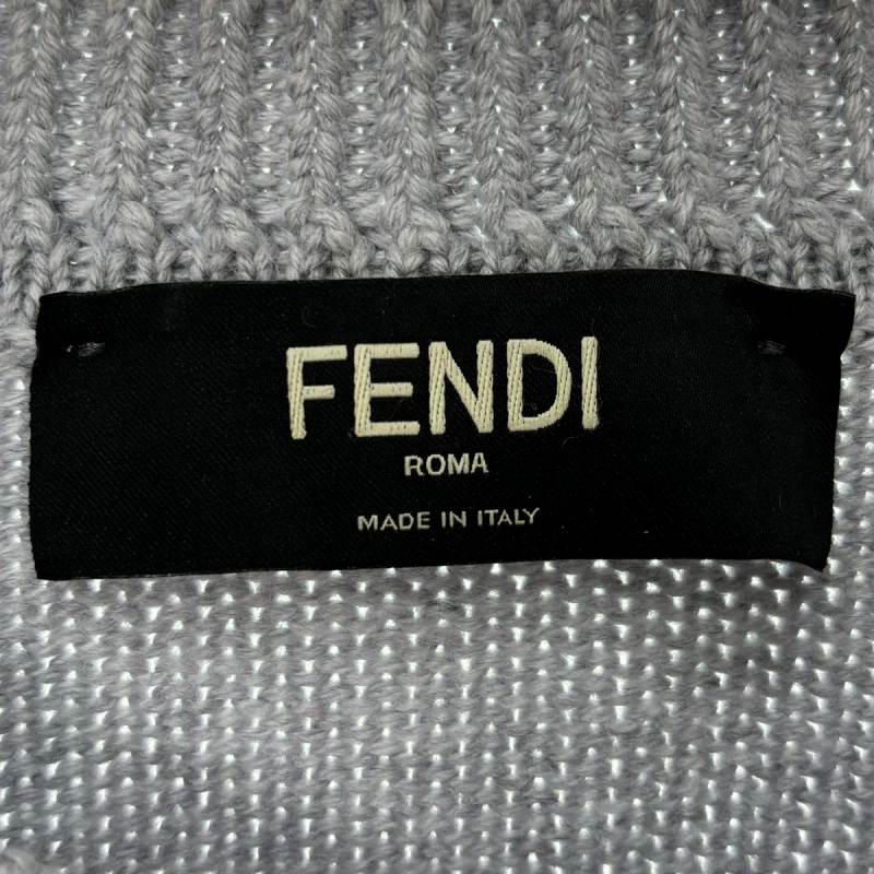 フェンディ FENDI ロゴセーター ウールニット 46 グレー FZX126AM6H