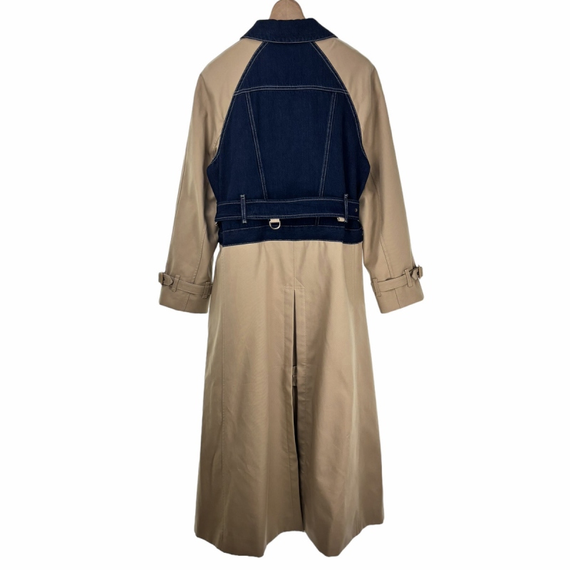 バーバリー BURBERRY トレンチコート デニム切替 コート ベルト 裏ノバ