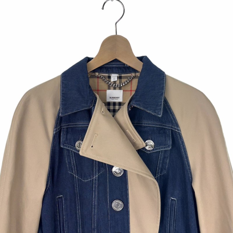 バーバリー BURBERRY トレンチコート デニム切替 コート ベルト 裏ノバ 