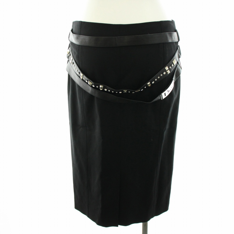 クリスチャンディオール 2004AW ガリアーノ期 タイトスカート 38 M 黒 クリスチャンディオール Christian Dior BOUTIQUE 2004AW