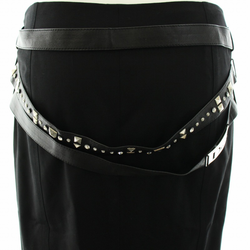 クリスチャンディオール 2004AW ガリアーノ期 タイトスカート 38 M 黒 クリスチャンディオール Christian Dior BOUTIQUE 2004AW