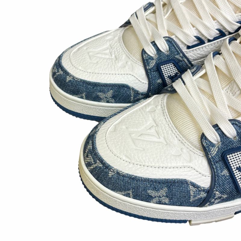 ルイヴィトン LOUIS VUITTON LV TRAINER スニーカー ロゴ デニム 