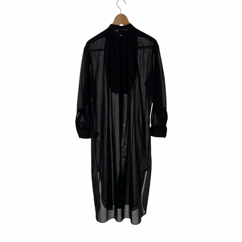 ハイク HYKE 22SS バンドカラーロングワンピース リネン混 1 黒 