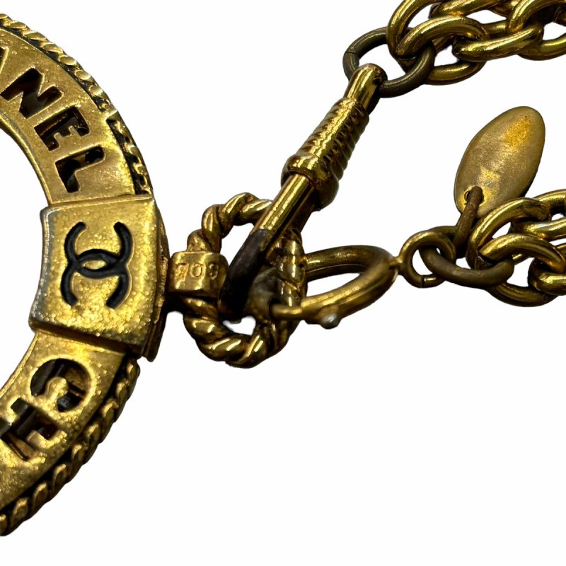 シャネル CHANEL ヴィンテージ ルーペネックレス ココマーク チェーン