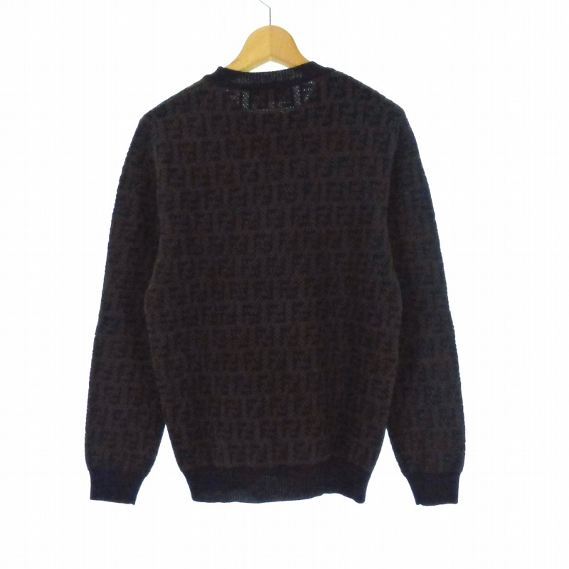 フェンディ FENDI GIROCOLLO FF DETAIL KNIT クルーネック FF柄