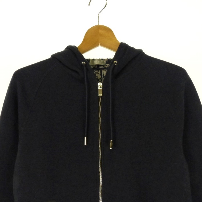 美品✨DIOR HOMME ディオールオム パーカー ジップアップ ロゴ刻印 Dior Homme】ディオールオム『ロゴ オブリーク コットン