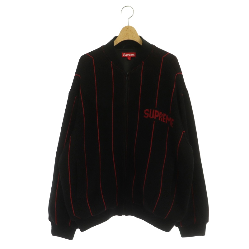 シュプリーム SUPREME 23SS Pinstripe Varsity Zip Up Sweater ニット 