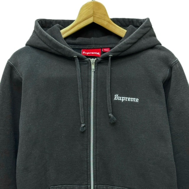 シュプリーム SUPREME 17ss 666 Zip Up Hooded Sweatshirt 刺繡 ジップ 