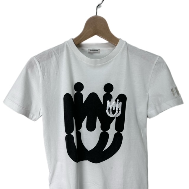 Miu Miu ミュウ ミュウ 半袖Tシャツ ロゴ