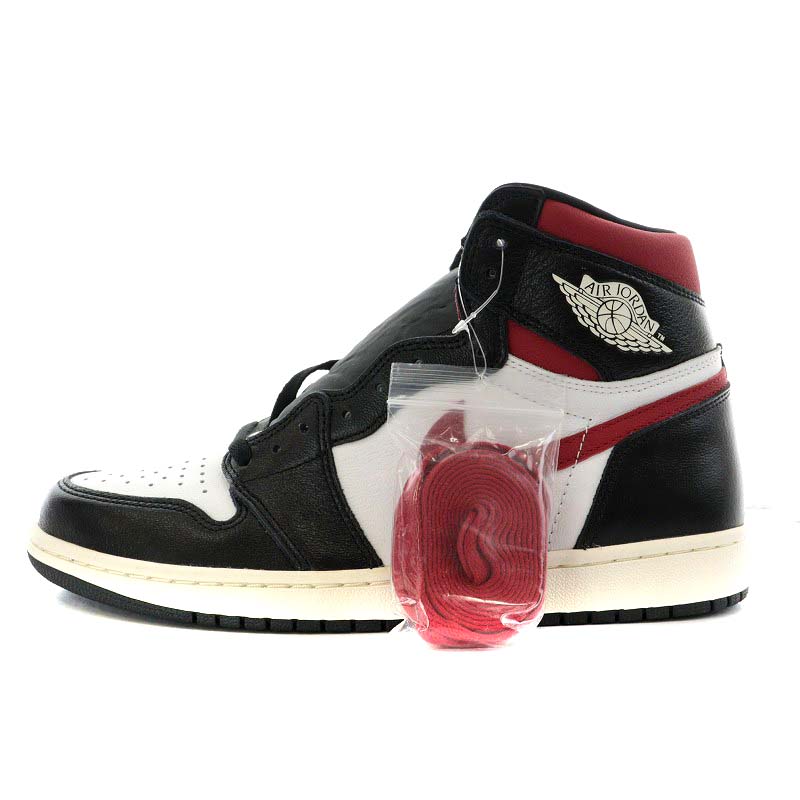未使用品 ナイキ NIKE Air Jordan 1 Retro High Black White Sail Gym 