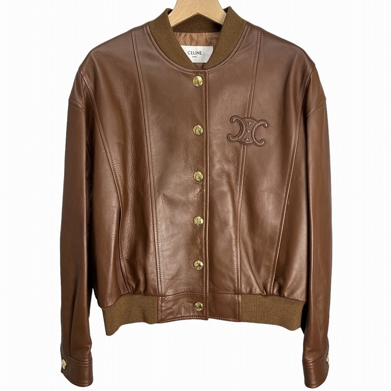 未使用品 セリーヌ CELINE レザージャケット TRIONPHE LEATHER BOULSON 