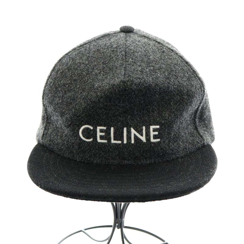 CELINE キャップ　ウール　L CELINE キャップウールL