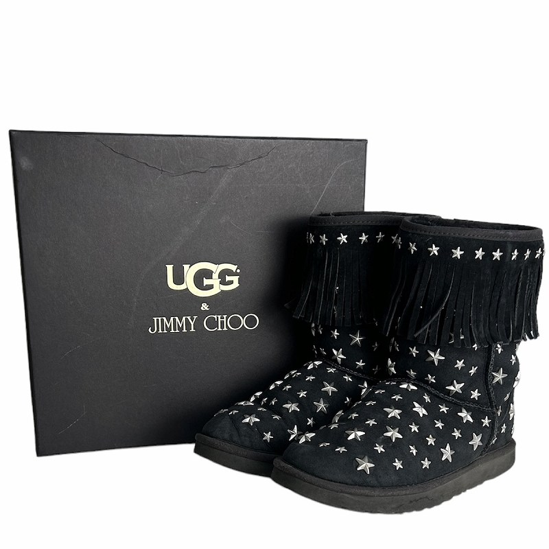 UGG & JIMMY CHOO /アグ ジミーチュウ フリンジムートンブーツ アグ×ジミーチュウUGG×JIMMY CHOO スタースタッズフリンジ