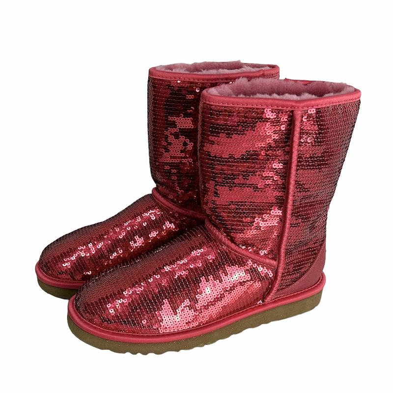 UGGスパンコールブーツ24 新品】UGG シルバー スパンコールブーツ 24cm