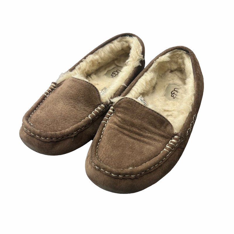 UGG ファー付きスリッポンブラウン UGG ブラウン ファースリッパ