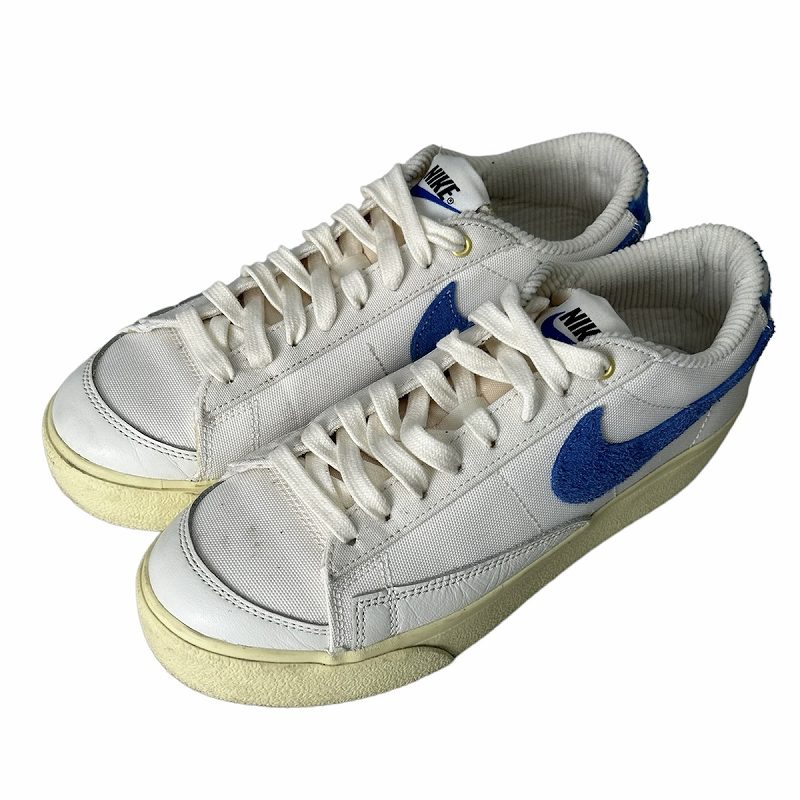 ナイキ NIKE BLAZER LOW PLATFORM スニーカー 白 ホワイト 青 ブルー 