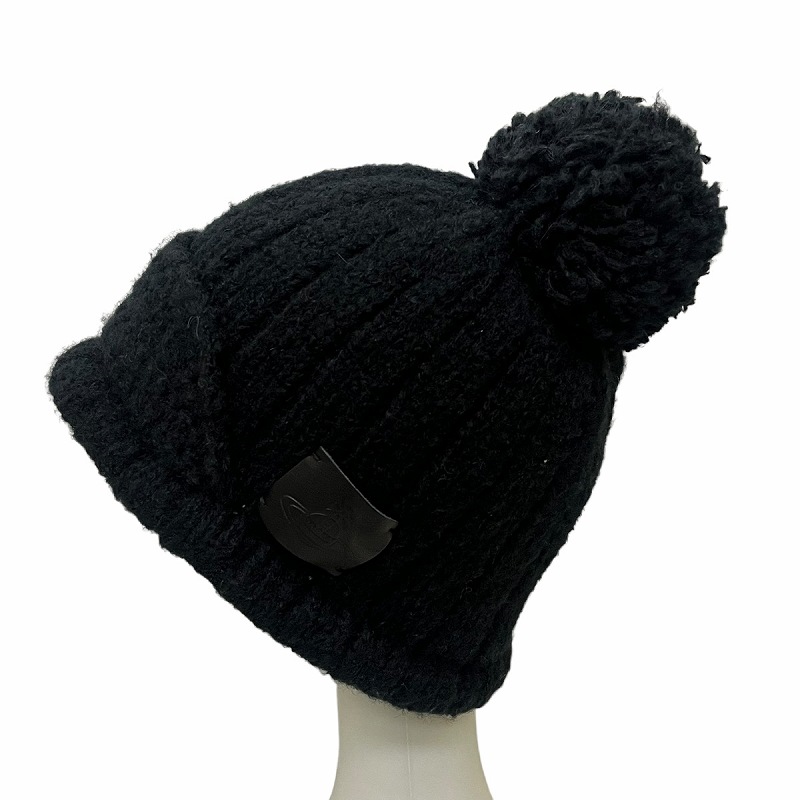 Vivienne Westwood ニット帽 ブラック 正規品 ヴィヴィアンウエストウッド Vivienne Westwood ツバ付き ウール