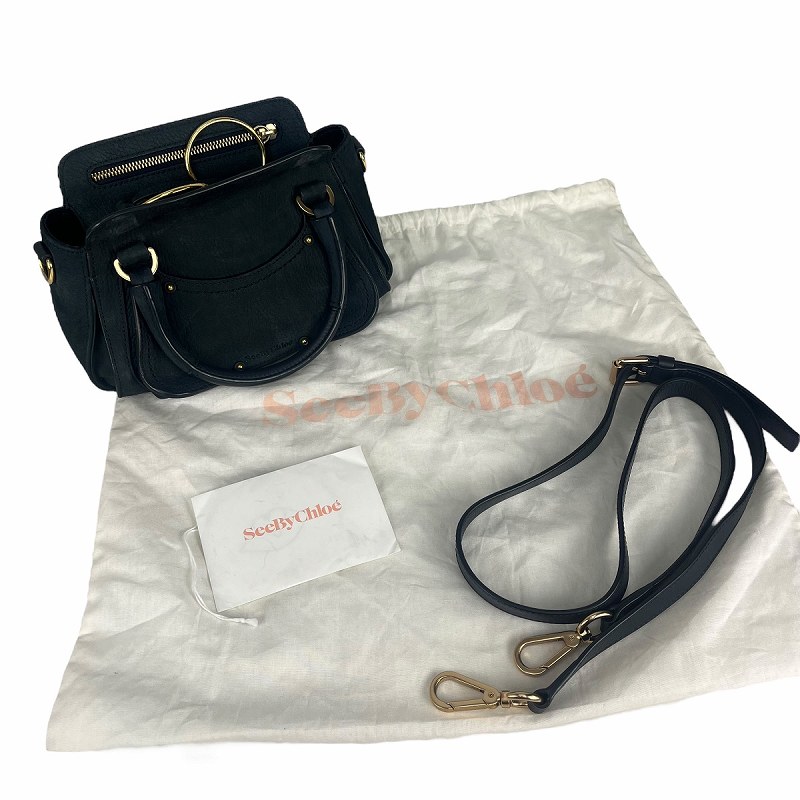 シーバイクロエ SEE BY CHLOE MIYA ミヤ 2WAY レザー ハンドバッグ 