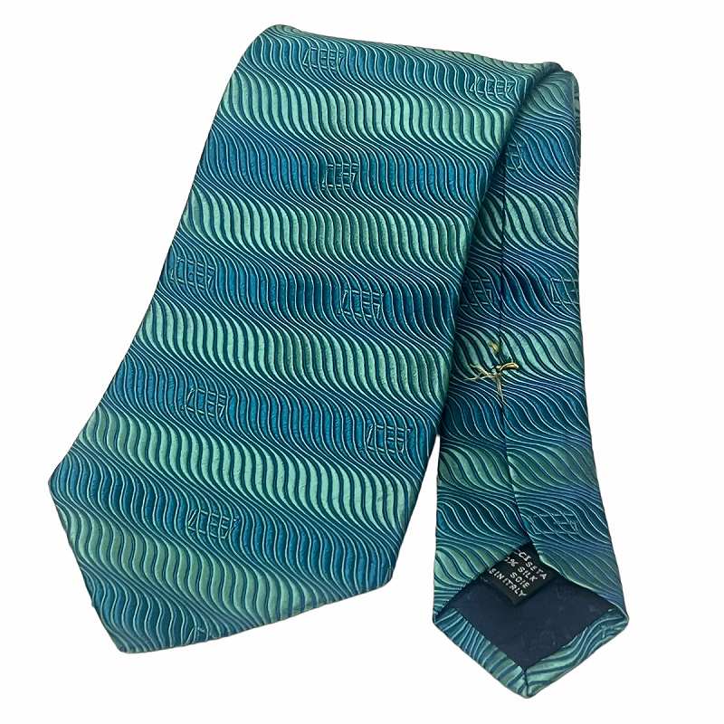 グッチ GUCCI Gマーク 総柄 ネクタイ シルク ブルー グリーン メンズ 