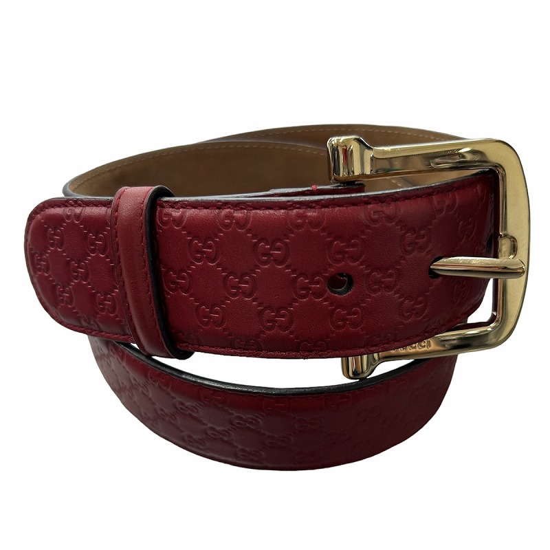 グッチ GUCCI ベルト シマ レザー 総柄 型押し GGパターン 80 32 