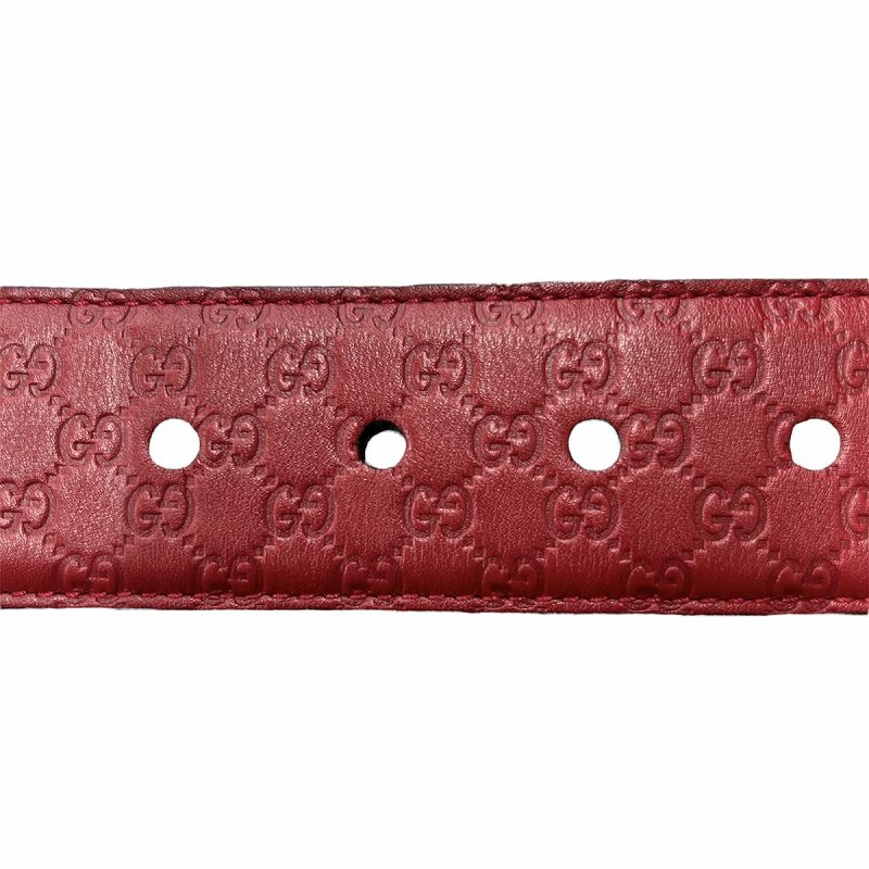 グッチ GUCCI ベルト シマ レザー 総柄 型押し GGパターン 80 32 