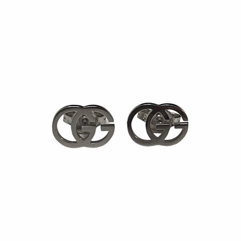 グッチ GUCCI K18 750 インターロッキング GG ロゴ ピアス 両耳用 